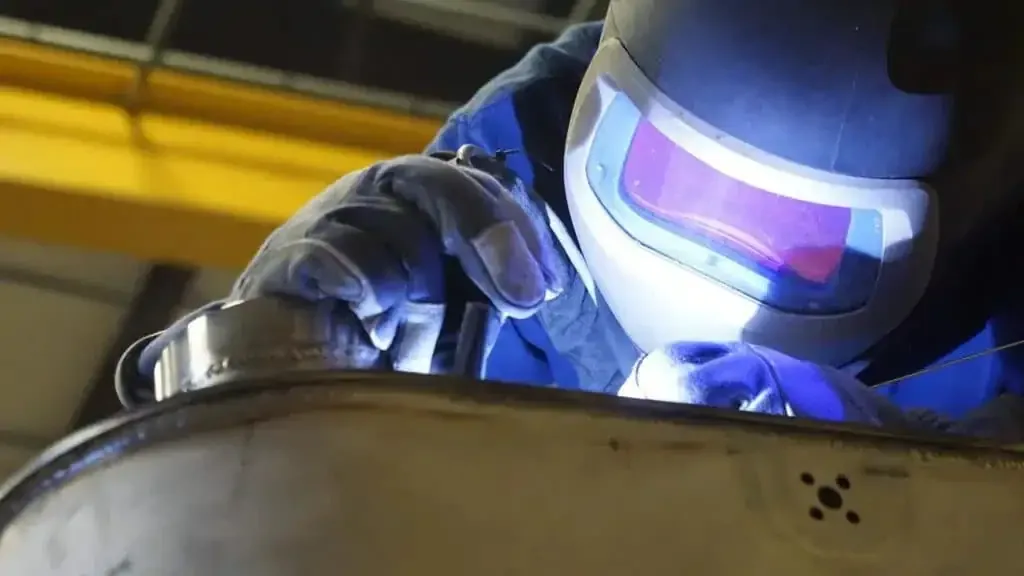 An Astro welder at work